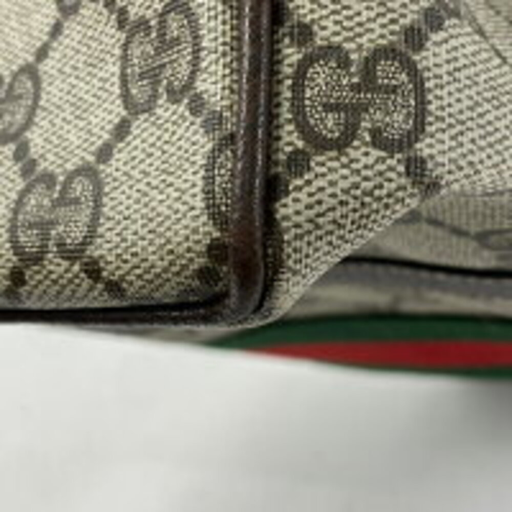 Gucci Boston Sherry Web GG Canvas Brown Bag - Picture 3 of 7
